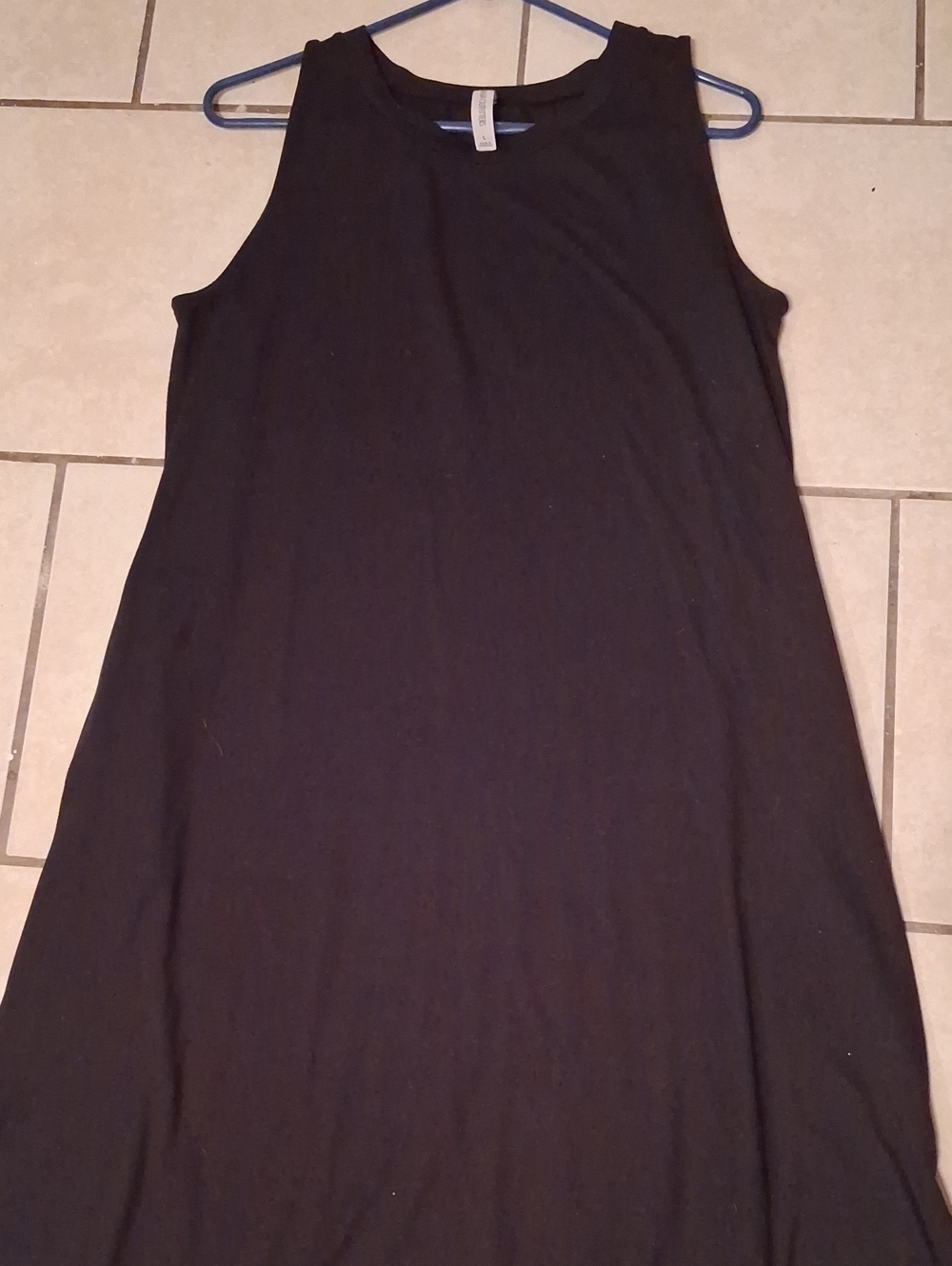 Zenana Outfitters Womens Sz L Black Sleeveless Tank Maxi Dress